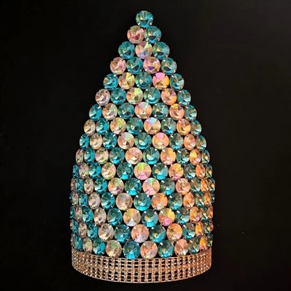 12 Pulzier Reġina Crystal Pageant Rhinestone Kuruna Tiara